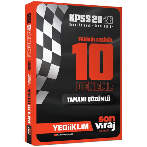 Yediiklim Yay�nlar� 2026 KPSS Son Viraj Serisi Genel Yetenek -Genel K�lt�r Tamam� ��z�ml� 10 Fasik�l Deneme