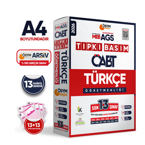 2026 MEB-AGS �ABT T�rk�e ��retmenli�i �SYM T�pk� Bas�m 13l� Deneme Paketi Dijital ��z�ml� �nformal Yay�nlar�