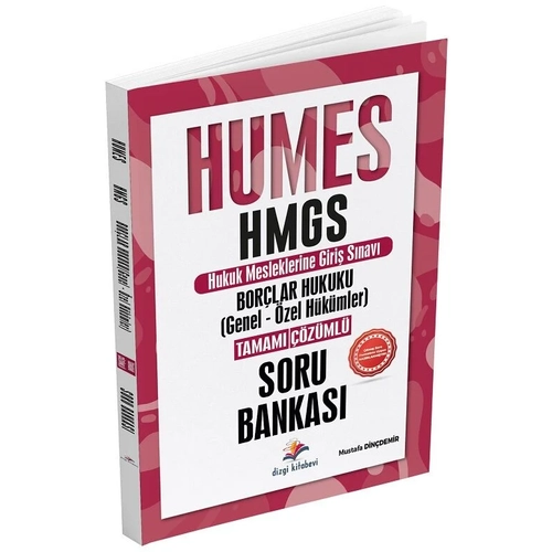 Dizgi Kitap HUMES HMGS Bor�lar Hukuku Genel ve �zel H�k�mler Soru Bankas� ��z�ml� - Mustafa Din�demir Dizgi Kitap