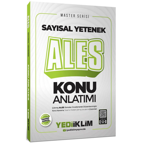 Yediiklim Yay�nlar� 2025 ALES Say�sal Yetenek Master Serisi Konu Anlat�m�