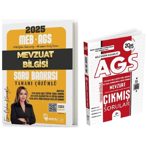 Hoca Kafas� + Dizgi 2025 MEB-AGS Mevzuat Bilgisi Soru Bankas� + ��km�� Sorular 2 li Set - Esra �zkan Karao�lu Hoca Kafas� + Dizgi Kitap Yay�nlar�