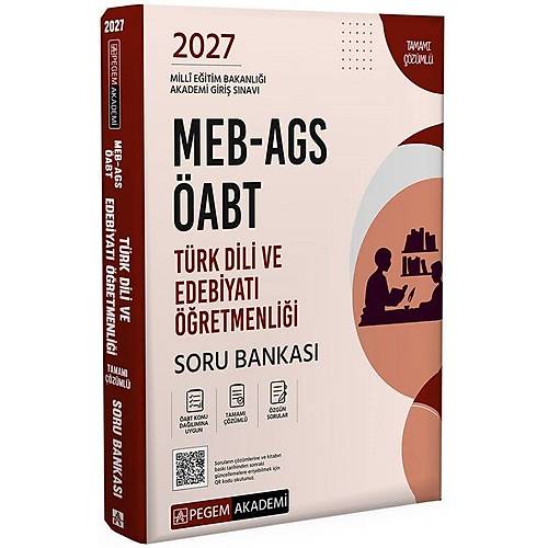 Pegem 2027 �ABT MEB-AGS T�rk Dili ve Edebiyat� ��retmenli�i Soru Bankas� ��z�ml� Pegem Akademi Yay�nlar�