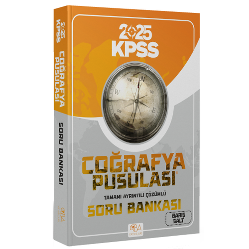 CBA Yay�nlar� 2025 KPSS Co�rafya Pusulas� Soru Bankas� ��z�ml� - Bar�� Salt CBA Yay�nlar�