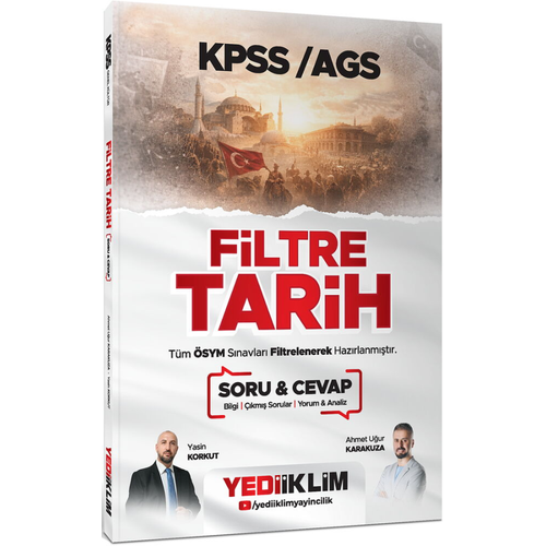Yediiklim Yay�nlar� 2026 KPSS AGS Filtre Tarih Soru Cevap Yasin Korkut, Ahmet U�ur Karakuza