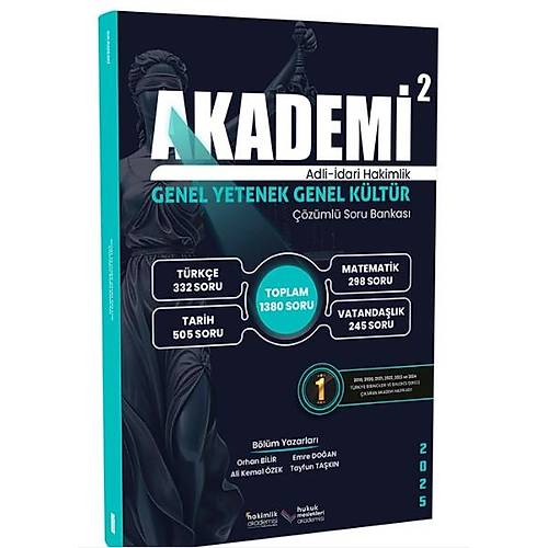 Akademi Adli-dari Hakimlik Genel Yetenek  Genel Kltr 2025
