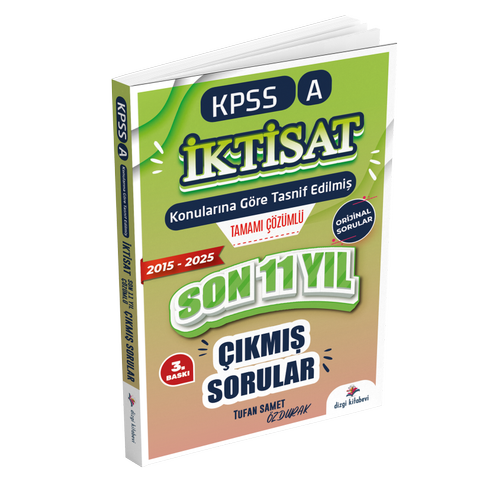 Dizgi Kitap 2026 Kpss A �ktisat Konular�na G�re Tasnif Edilmi� Son 11 Y�l Tamam� ��z�ml� Orijinal ��km�� Sorular (2016-2025)