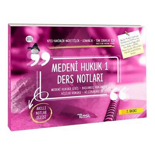 Medeni Hukuk 1 Medeni Hukuka Giri Kiiler Hukuku Aile Hukuku Ders Notlar Temsil Kitap Yaynlar