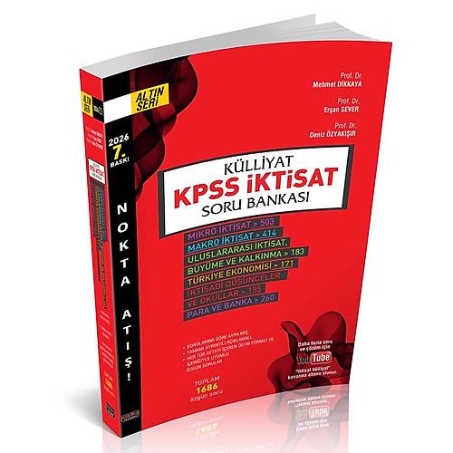 Sava� Yay�nevi K�lliyat KPSS �ktisat Soru Bankas� Mehmet Dikkaya, Er�an Sever, Deniz �zyak���r