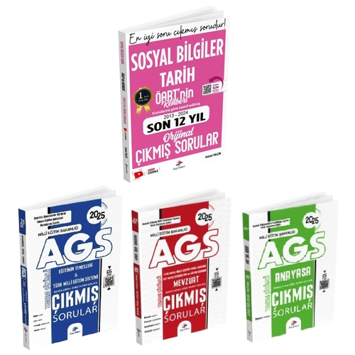 Dizgi Kitap 2025 �ABT nin Rehberi Sosyal Bilgiler Tarih + AGS E�itimin Temelleri ve T�rk Milli E�itim Sistemi + Mevzuat + Anayasa ��km�� Sorular 4 l� Set - Adem Hakan Dizgi Kitap Yay�nlar�
