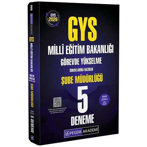 Pegem 2026 GYS MEB Milli Eitim Bakanl ube Mdrl 5 Deneme zml Grevde Ykselme Pegem Akademi Yaynlar