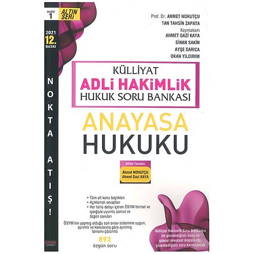 KLLYAT Anayasa Hukuku Soru Bankas Adli Hakimlik 2021