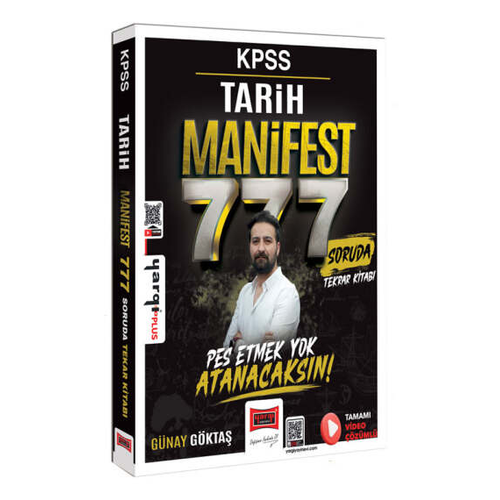 Yarg� Yay�nlar� KPSS Tarih Manifest Serisi 777 Soruda Tamam� Video ��z�ml� Tekrar Kitab� G�nay G�kta�