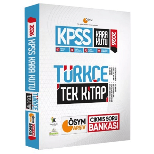 Kara Kutu Yay�nlar� 2026 KPSS Kara Kutu T�rk�e Tek Kitap �SYM Ar�iv ��km�� Soru Bankas� Konu �zetli Dijital ��z�ml�