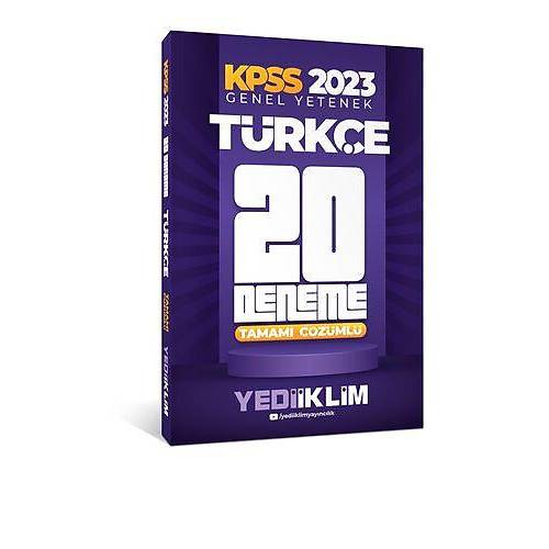 Yediiklim Yaynlar 2023 KPSS Genel Yetenek Trke Tamam zml 20 Deneme