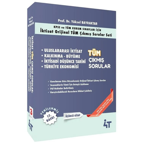 4T Yay�nlar� �ktisat ��km�� Sorular ���nc� Kitap Y�ksel Bayraktar