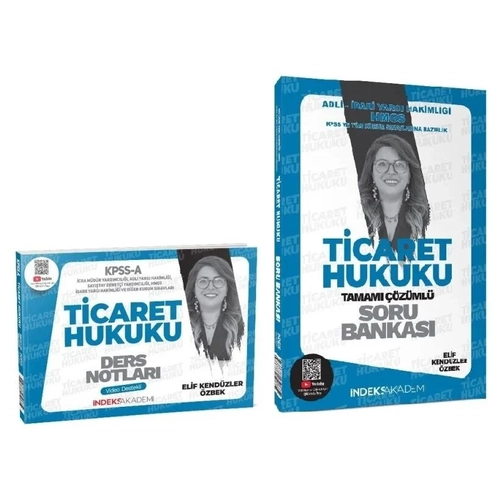 �ndeks Akademi 2025 KPSS A Grubu Ticaret Hukuku Video Ders Notlar� + Soru Bankas� 2 li Set - Elif Kend�zer �zbek �ndeks Akademi Yay�nc�l�k