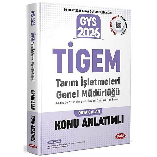 Data 2026 GYS T�GEM Tar�m ��letmeleri Genel M�d�rl��� Ortak Alan Konu Anlat�ml� G�revde Y�kselme Data Yay�nlar�