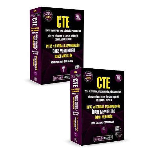 2025 GYS CTE Adalet Bakanl��� Ceza ve Tevkifevleri Genel M�d�rl��� G�revde Y�kselme ve �nvan De�i�ikli�i S�navlar�na Haz�rl�k Konu Anlat�ml� Soru Bankas� �dare Memurlu�u (2 Cilt)