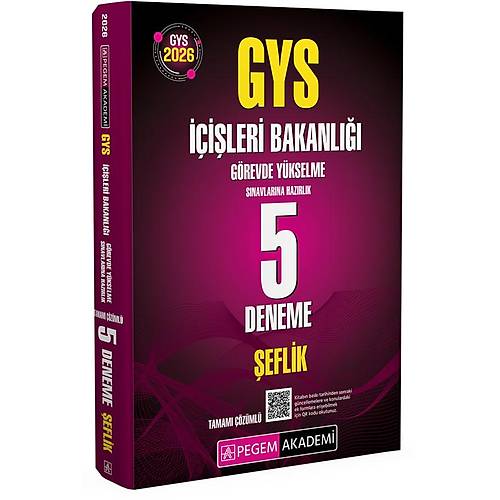 Pegem Akademi 2026 GYS ��i�leri Bakanl��� 5 Deneme-�eflik
