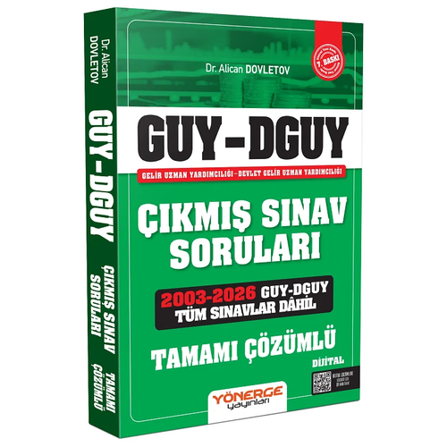 Y�nerge 2027 GUY DGUY Gelir Uzman Yard�mc�l��� ��km�� S�nav Sorular� 7. Bask� - Alican Dovletov Y�nerge Yay�nlar�