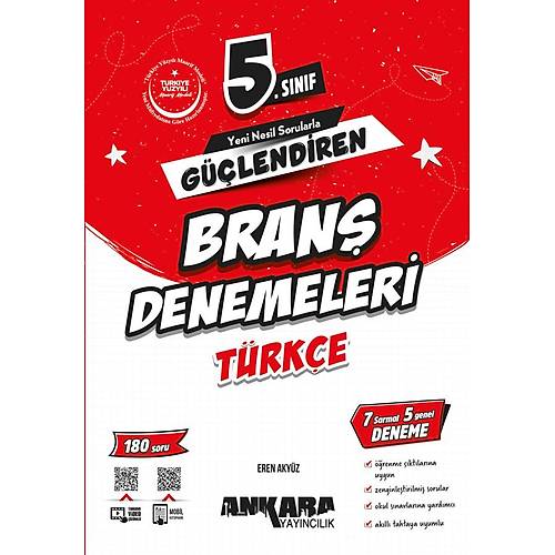 5.Snf Glendiren Trke Bran Denemeleri Eren Akyz Ankara Yaynclk