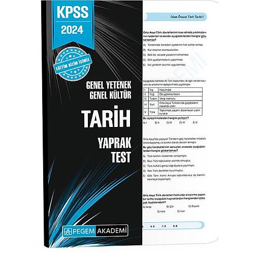 2024 KPSS Genel Yetenek Genel Kltr Tarih Yaprak Test