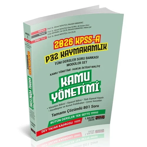 Sava� 2026 KPSS A Grubu P32 Kaymakaml�k T�m Dersler Soru Bankas� Seti 1. Bask� - Ahmet Nohut�u, Mustafa Karadeniz Sava� Yay�nlar�