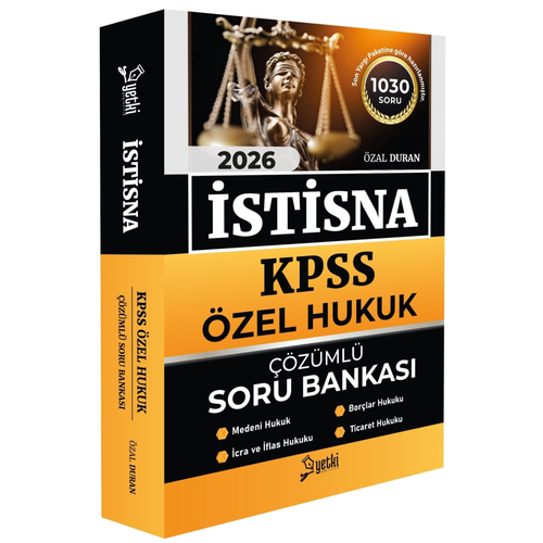 Yetki Yay�nlar� 2026 KPSS A Grubu �zel Hukuk �ST�SNA Soru Bankas� ��z�ml�