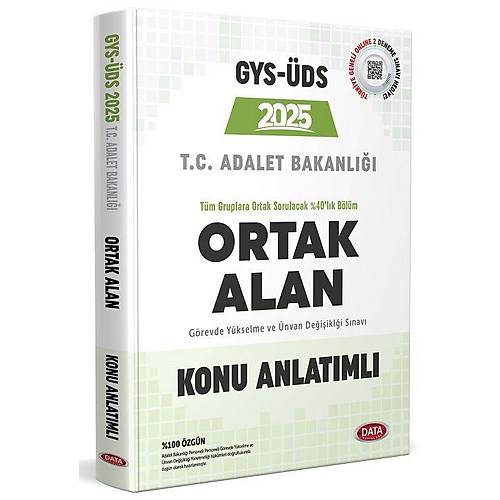 Data 2025 GYS �DS Adalet Bakanl��� Ortak Alan Konu Anlat�ml� G�revde Y�kselme �nvan De�i�ikli�i Data Yay�nlar�