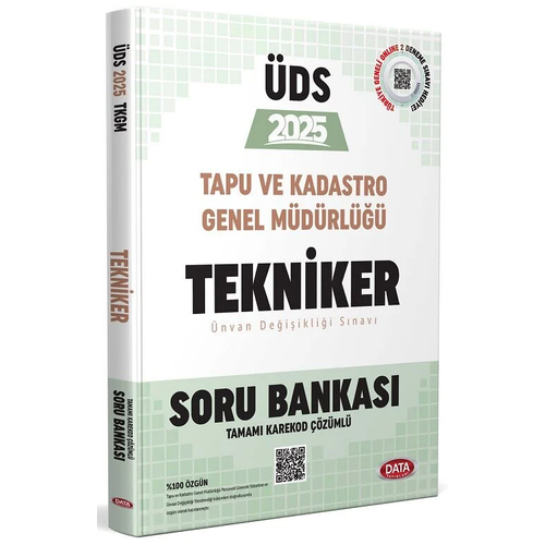 Data Yaynlar 2025 Tapu ve Kadastro Genel Mdrl UDS Tekniker Soru Bankas Karekod zml
