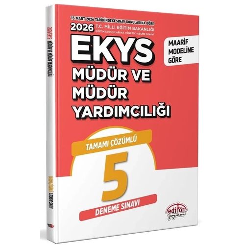 Edit�r 2026 MEB EKYS M�d�r ve Yard�mc�l��� 5 Deneme ��z�ml� Edit�r Yay�nlar�