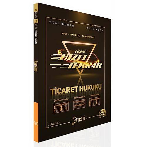 Sper Hzl Tekrar Ticaret Hukuku Yetki Yaynlar 2022