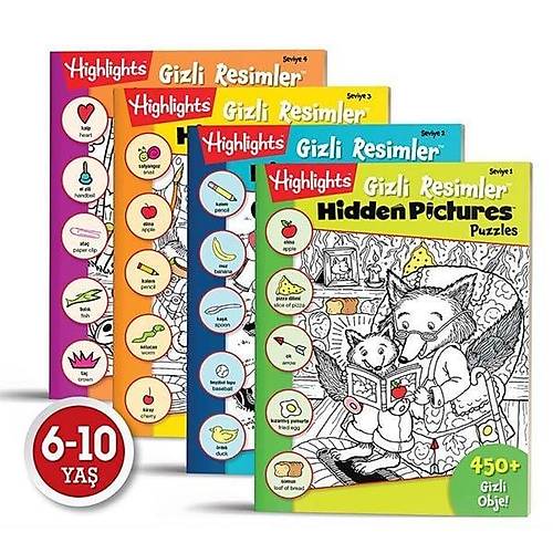 Hidden Pictures Gizli Resimler 4'l� Set Dikkat At�lyesi Yay�nlar�