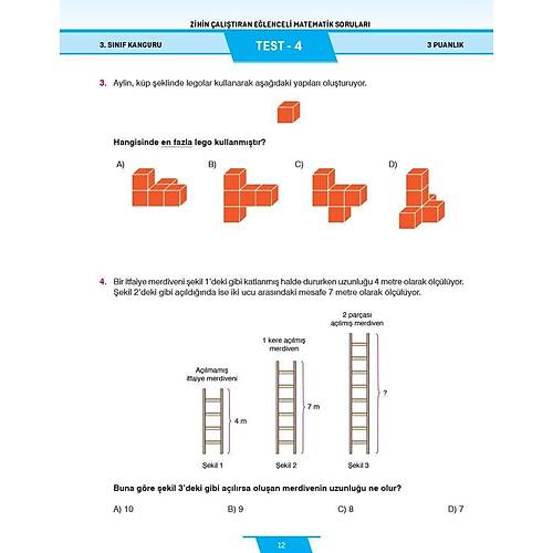 5.S�n�f Zihin �al��t�ran E�lenceli Kanguru Matematik Sorular� Dikkat At�lyesi Yay�nlar�