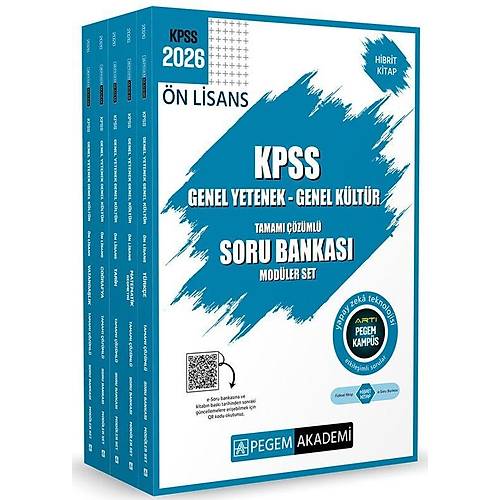 Pegem 2026 KPSS �n Lisans Soru Bankas� ��z�ml� Mod�ler Set Pegem Akademi Yay�nlar�