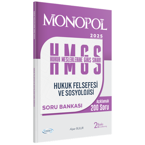 Monopol 2025 HMGS Hukuk Felsefesi ve Sosyolojisi Soru Bankas - Alper Bulur Monopol Yaynlar