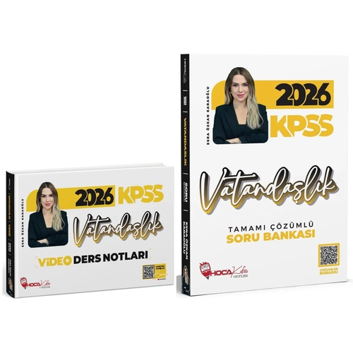 Hoca Kafas 2026 KPSS Vatandalk Video Ders Notlar + Soru Bankas 2 li Set - Esra zkan Karaolu Hoca Kafas Yaynlar