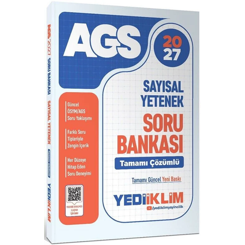 Yediiklim 2027 MEB-AGS Say�sal Yetenek Soru Bankas� ��z�ml� Yediiklim Yay�nlar�