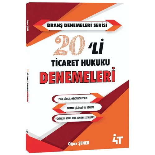 4T Yay�nlar� 2026 KPSS A Grubu Ticaret Hukuku 20'li Deneme O�uz �ener