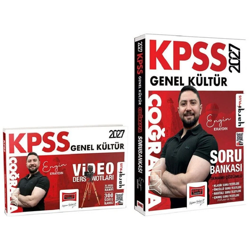 Yarg� 2027 KPSS Co�rafya Video Ders Notlar� + Soru Bankas� 2 li Set - Engin Erayd�n Yarg� Yay�nlar�