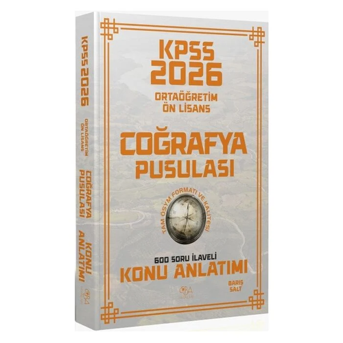 CBA Yay�nlar� 2026 KPSS Lise Orta��retim �n Lisans Co�rafya Pusulas� Konu Anlat�m� Bar�� Salt CBA Akademi