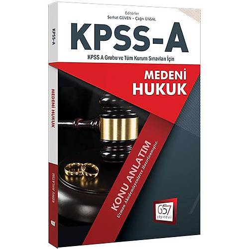 2018 KPSS A Grubu Medeni Hukuk Konu Anlatım 657 Yayınları