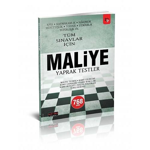Maliye Yaprak Test Tm Snavlar in Sava Yaynlar 2016
