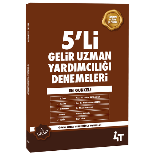 4T Yay�nlar� Gelir Uzman Yard�mc�l��� 5 Deneme 4. Bask�