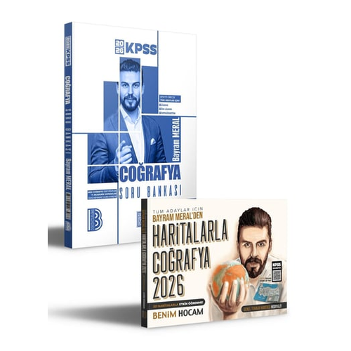 Benim Hocam Yay�nlar� 2026 KPSS Co�rafya Soru Bankas� ve Haritalarla Co�rafya Seti Bayram Meral