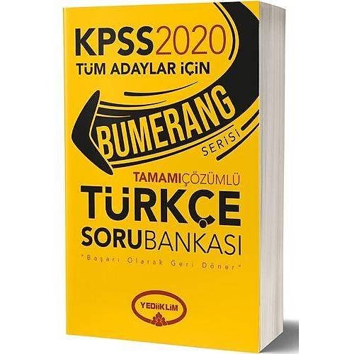 KPSS Bumerang Trke Tamam zml Soru Bankas Yediiklim Yaynlar 2020