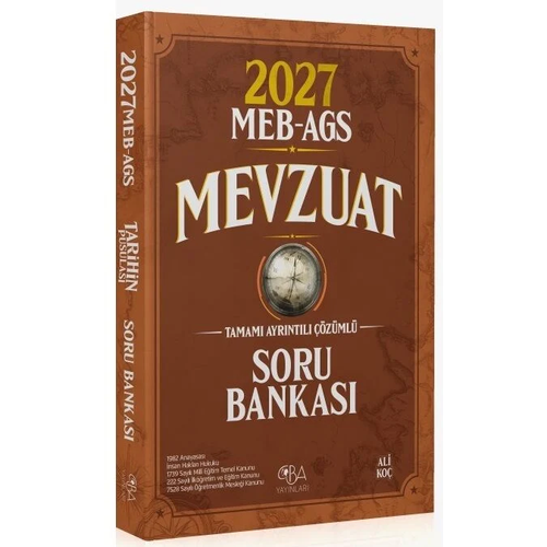CBA Yay�nlar� 2027 MEB-AGS Mevzuat Soru Bankas� ��z�ml� - Ali Ko� CBA Yay�nlar�