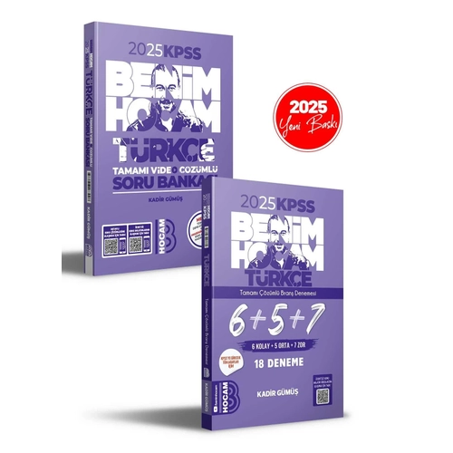2025 KPSS T�rk�e Tamam� ��z�ml� Soru Bankas� ve 6+5+7 Deneme Seti Benim Hocam Yay�nlar�