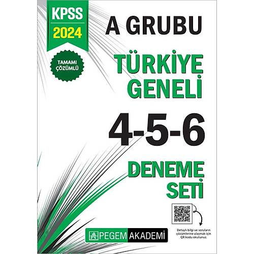 Pegem Akademi 2024 KPSS A Grubu Tamam zml Trkiye Geneli 4-5-6 (3'l Deneme Seti)