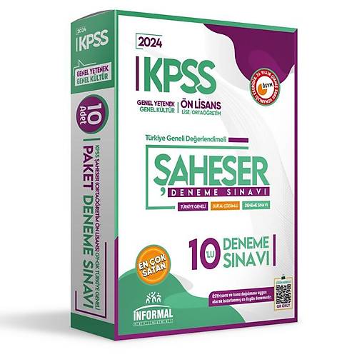2024 KPSS Lisans GYGK AHESER Trkiye Geneli Kurumsal 10lu Dijital zml Paket Deneme